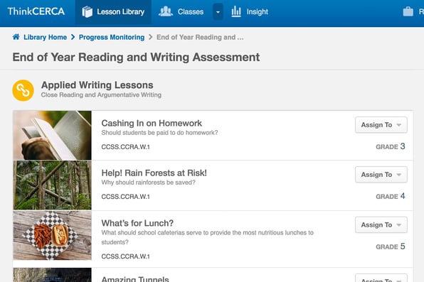 Product Update: End of Year Assessments